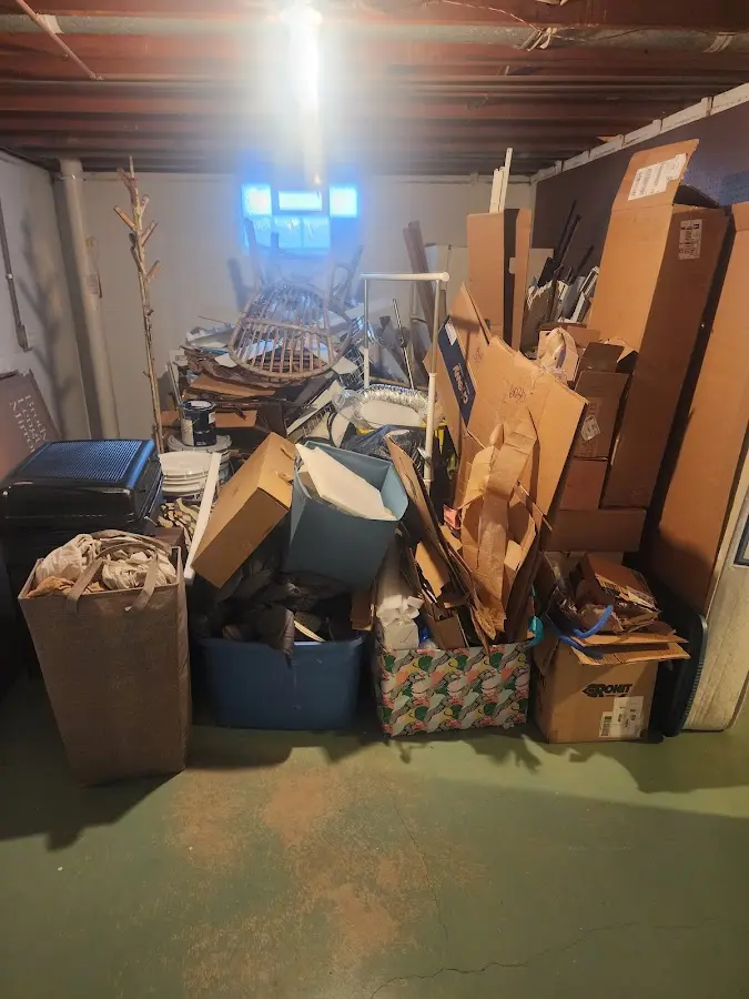 Roll-off dumpster container at job site for Roll Off Dumpster Rental in Largo